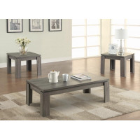 Coaster Furniture 701686 3-piece Occasional Table Set Weathered Grey